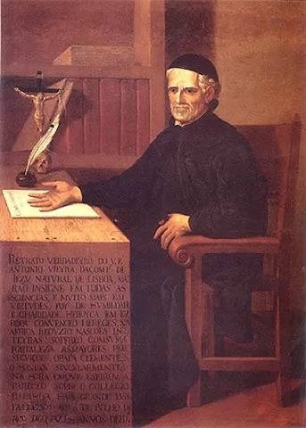 Retrato de Padre Antônio Vieira em traje jesuíta, pregador do Barroco