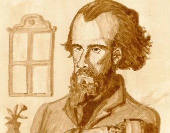 Retrato de Qorpo Santo, dramaturgo brasileiro, precursor do surrealismo