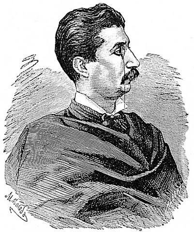 Retrato de João Penha, advogado e poeta português, introdutor do Parnasianismo em Portugal