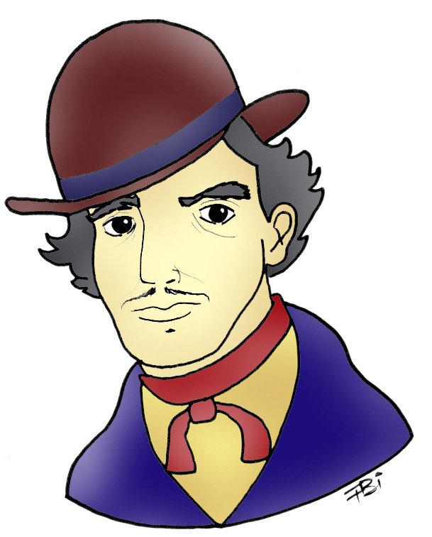 Retrato de Castro Alves, o Poeta dos Escravos, autor de O Navio Negreiro