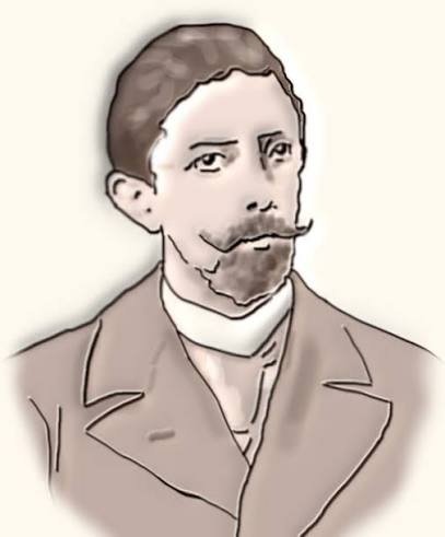 Retrato de Simões Lopes Neto, escritor regionalista gaúcho