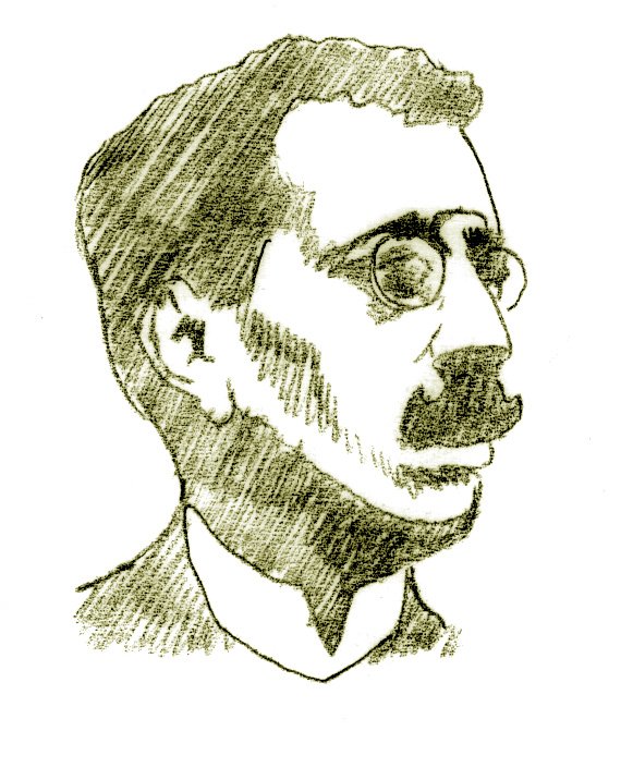 Retrato de Olavo Bilac, poeta brasileiro, o Príncipe dos Poetas